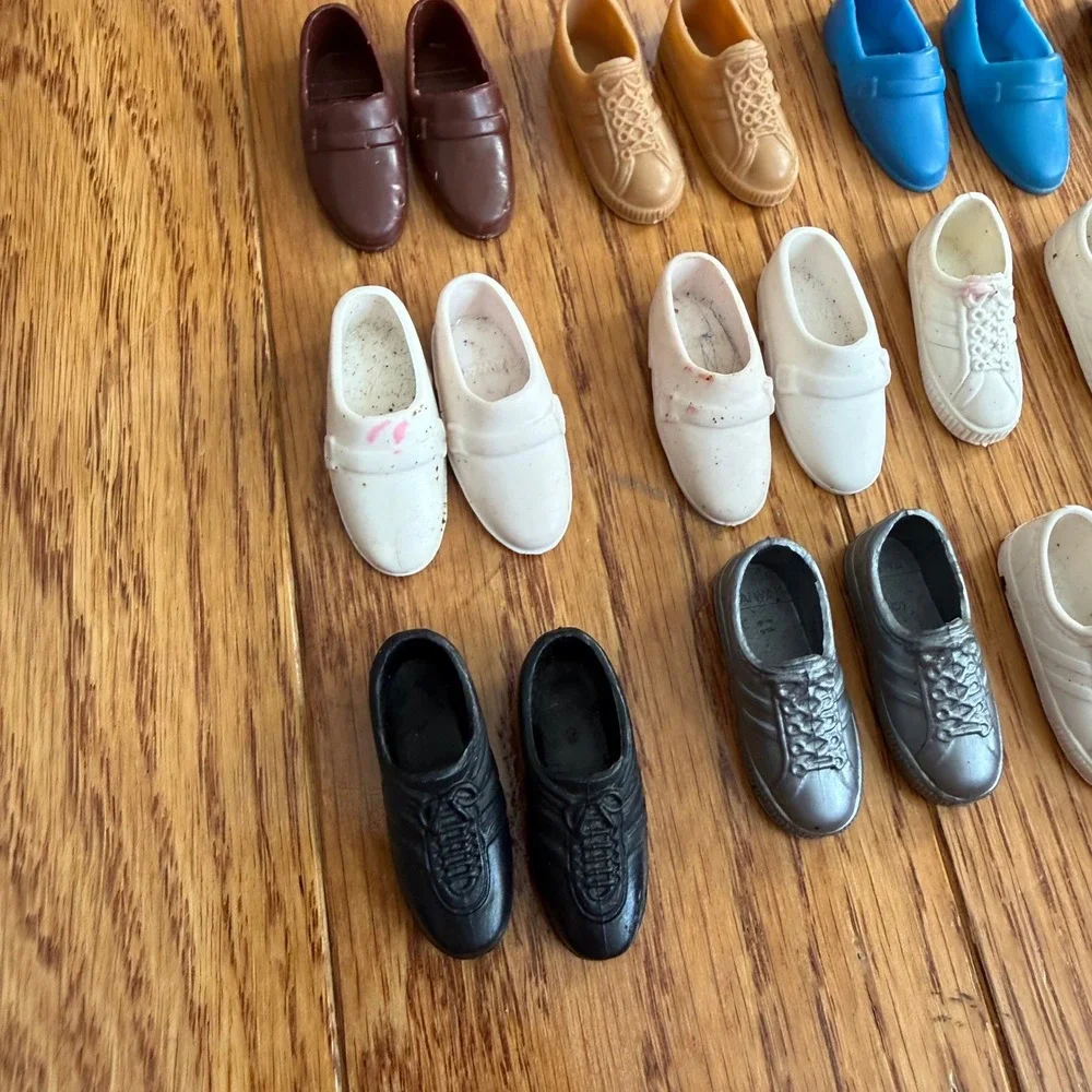 Vintage Ken Doll Shoe Lot Assorted Sneakers Loafers 10 Pairs Plus 1 Single